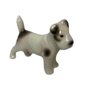 Vintage Fox Terrier Dog Porcelain Figurine GERMANY 2.75”